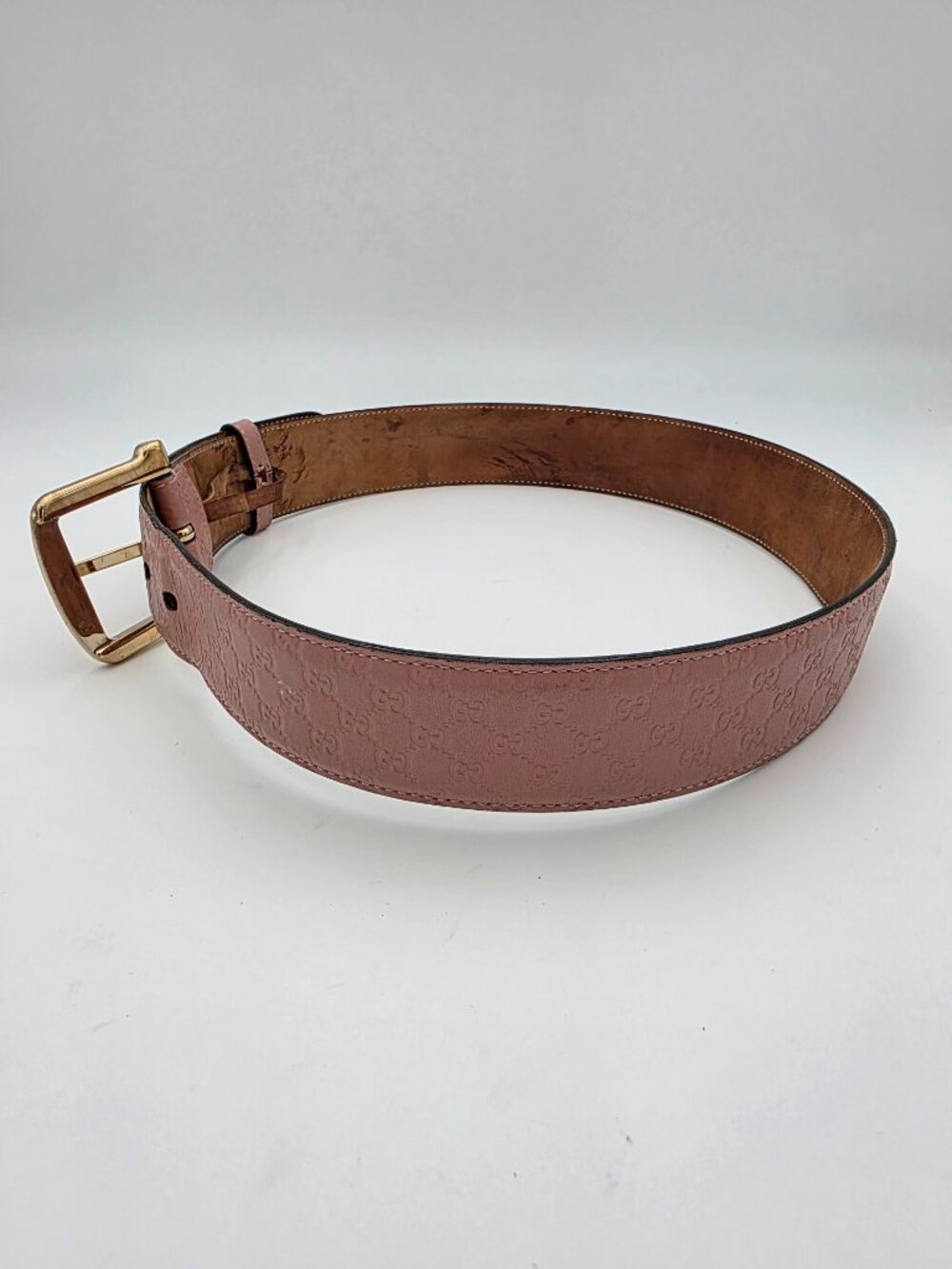 Gucci Microguccissima Leather Belt in Dusty Rose - Picture 2 of 11